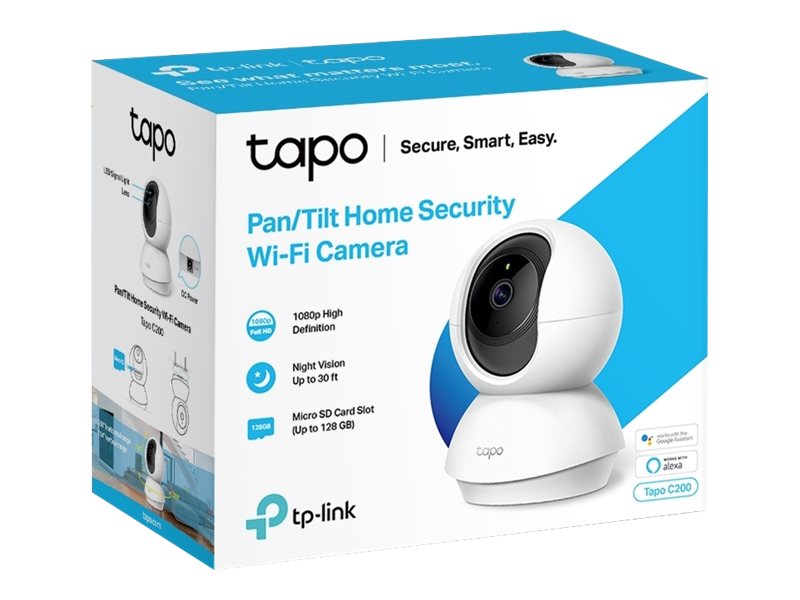 Tapo C200 V2 network surveillance Package view Left-angle 77200