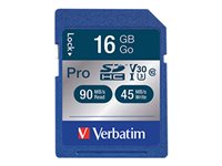 Verbatim PRO Series Flash memory card 16 GB UHS Class 1 / Class10 600x SDHC UH