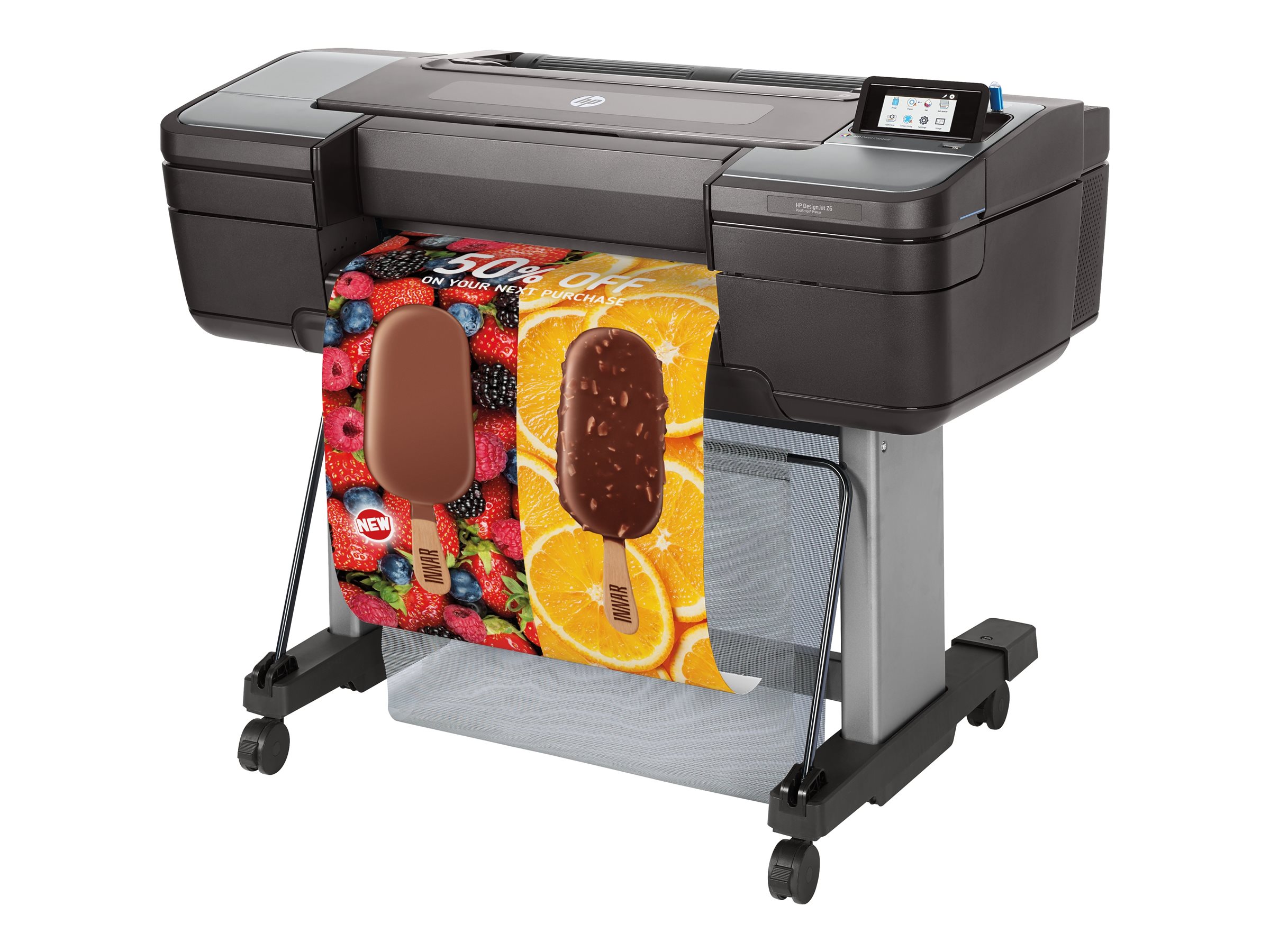 HP DesignJet Z6 PostScript large-format printer colour Product shot Right side 77950