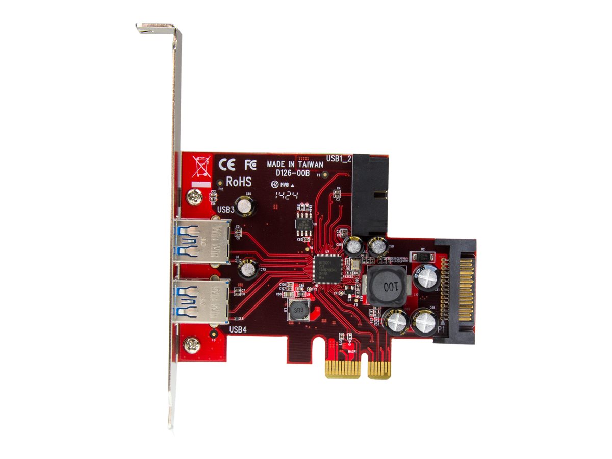 StarTech.com 4 Port PCI Express USB 3.0 Card - 2 Ext & 2 Int (IDC) - SATA Power - USB adaptér - PCIe 2.0 - USB 3.0 x 4 – foto 3