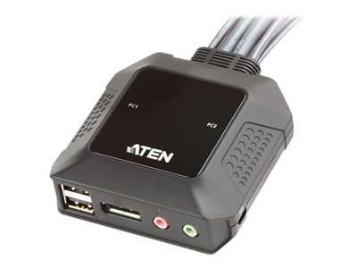Soveværelse pølse Sui ATEN CS22DP - KVM / audio / USB switch - 2 ports