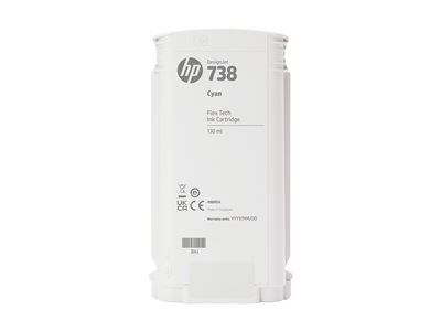 HP 738 130-ml Cyan DesignJet Ink Cartrid