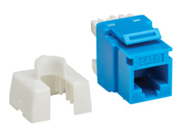 Eaton Tripp Lite Series Cat6 Keystone Jack - 4PPoE Compliant, 110/Krone, 568A/B, RJ45 Ethernet, Blue, TAA