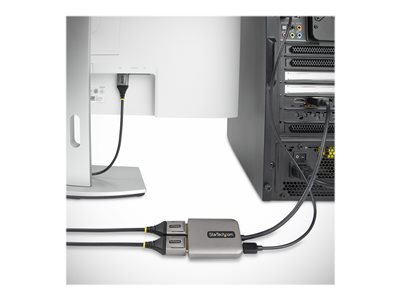 StarTech.com Adattatore USB-C A Doppia DisplayPort MST Hub - Multimonitor 4K 30Hz, Cavo 30cm Integrato, Per Windows, DP 1.2