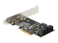 DeLOCK PCI Express Card x4 > 5 x internal SATA 6 Gb/s Lagringskontrol