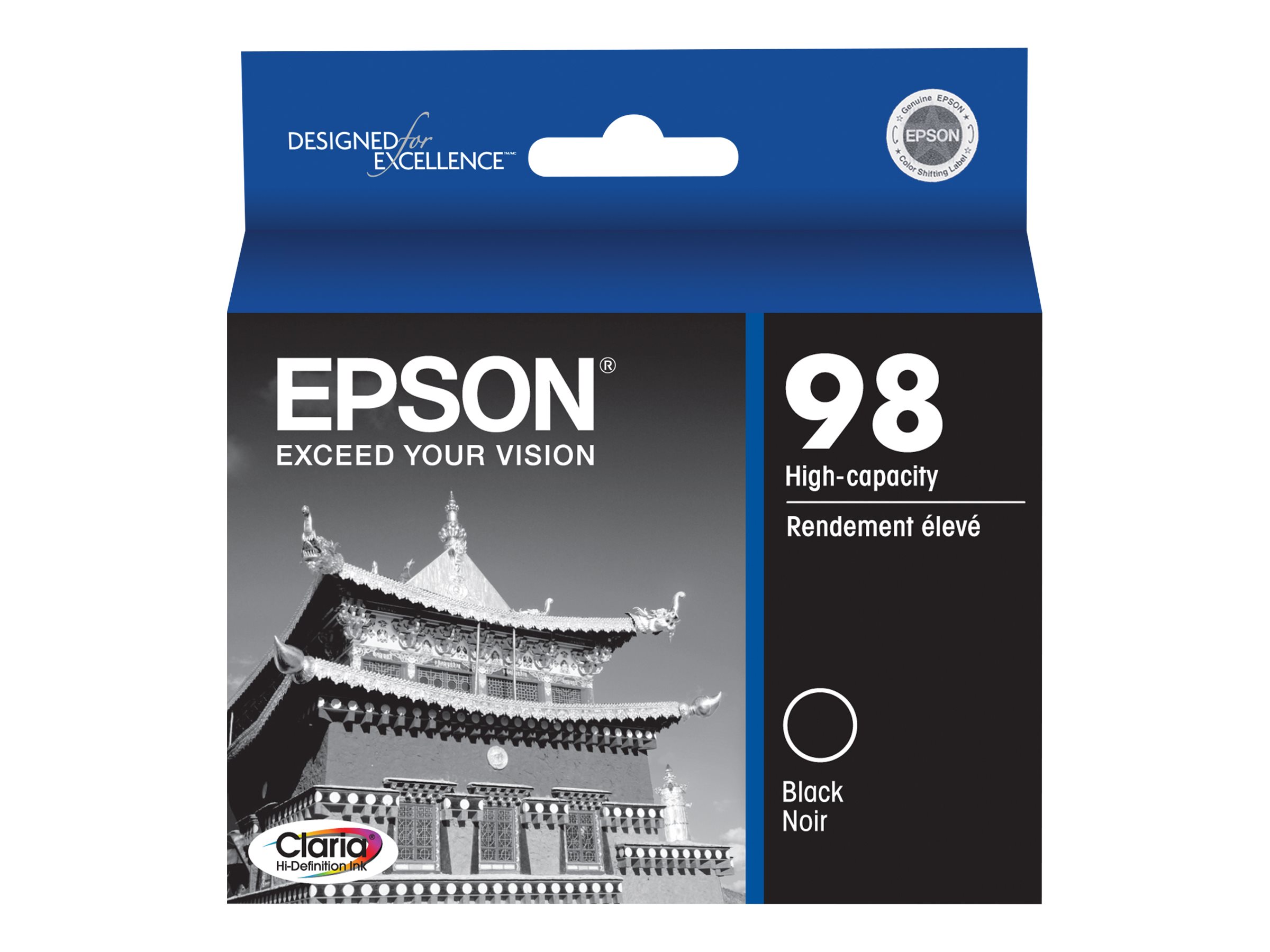 Epson 98 Claria Hi-Definition Ink 98 High-Capacity Ink Cartridge - Black - T098120-S