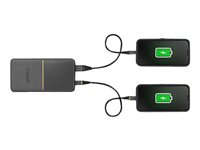 OtterBox - Powerbank - 15000 mAh - 18 Watt - 3 A - Apple Fast Charge, Huawei Fast Charge, PE 2.0+, PD 3.0, QC 3.0, AFC, SFCP - 2 Ausgabeanschlussstellen (USB, 24 pin USB-C) - auf Kabel: USB, USB-C - Twilight