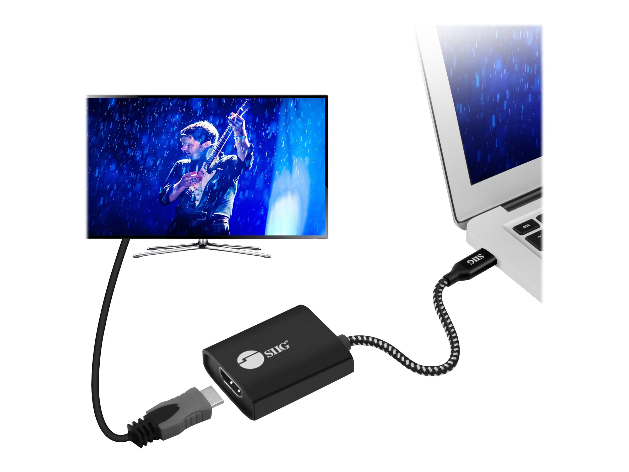 SIIG USB Type-C to HDMI Video Cable Adapter with PD Charging