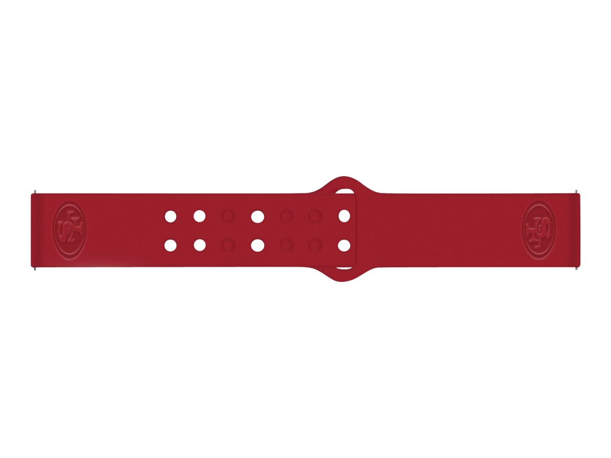 San Francisco 49ers Debossed Silicone Watch Band (22mm) Crimson