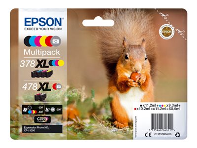 EPSON Multipack 6 colours 378XL/478XL - C13T379D4010