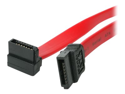 Image of StarTech.com 6in SATA to Right Angle SATA Serial ATA Cable - 6in SATA Cable - left angle SATA Cable - angled SATA Cable - SATA cable - 15.24 cm