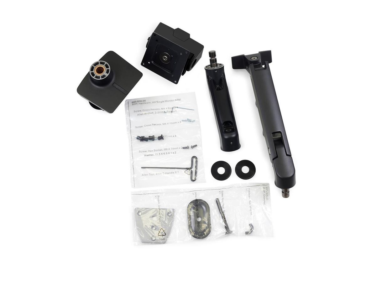 Ergotron HX mounting kit Constant Force Technology for curved LCD display for extreme-depth Schematic image Top 68803