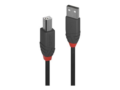 LINDY USB 2.0 Kabel Typ A/B Anthra Line M/M 0.5m - 36671