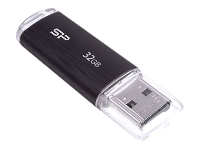 USB-Stick  32GB Silicon Power USB2.0 U02 Plastic Black