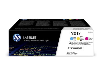 HP 201X 3-pack CMY Original Toners 2.3k