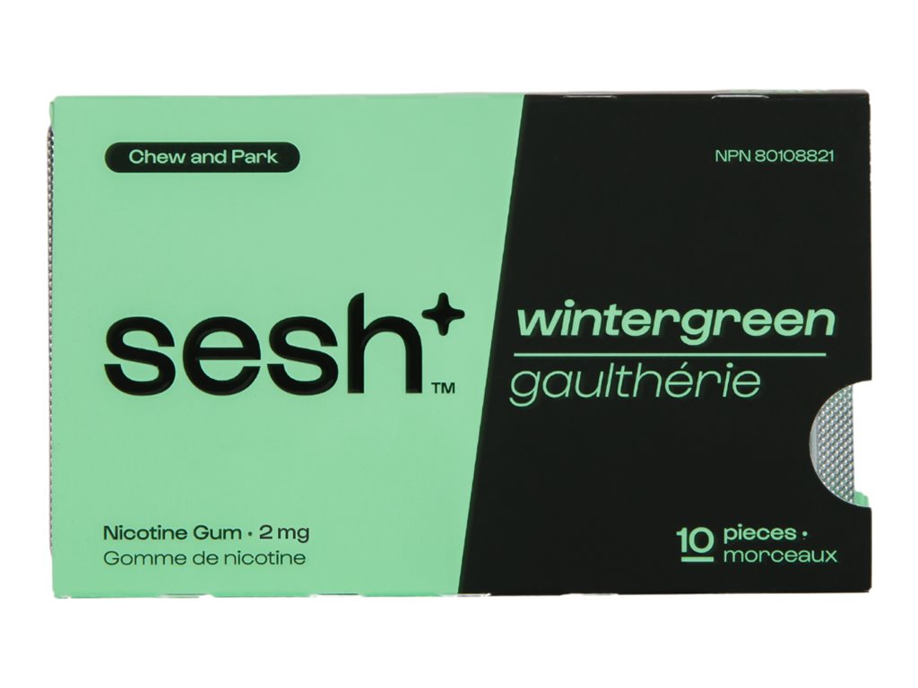 Sesh+ Nicotine Gum - Wintergreen - 2mg - 10's