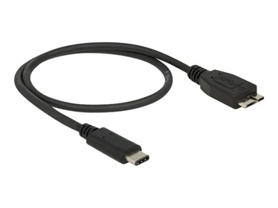 DELOCK USB3.1 Kabel C -> micro B St/Bu 0.50m schwarz