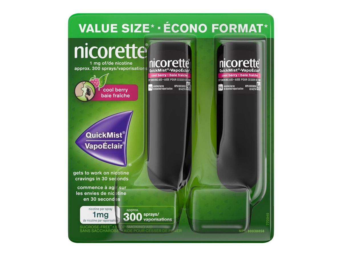 NICORETTE QuickMist Nicotine Spray - Cool Berry - 2 x 150 doses