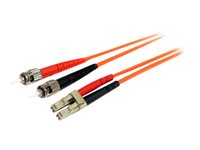 StarTech.com 2m Fiber Optic Cable - Multimode Duplex 62.5/125 - LSZH - LC/ST - OM1 - LC to ST Fiber Patch Cable (FIBLCST2) - 