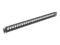 Eaton Tripp Lite Series 24-Port 1U Rack-Mount Shielded Blank Keystone/Multimedia Patch Panel, RJ45 Ethernet, USB, HDMI, Cat5e/6