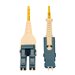 Tripp Lite 40/100/400G Singlemode 9/125 OS2 Fiber Optic Cable (Duplex SN-UPC to Duplex LC-UPC M/M), LSZH, Yellow, 2 m (6.6 ft.)