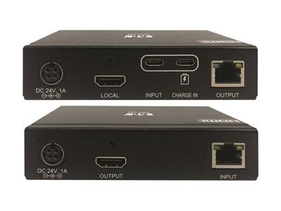 Eaton Tripp Lite Series USB C to HDMI over Cat6 Extender Kit with KVM Support, 4K 60Hz, 4:4:4, Transmitter/Receiver, USB, PoC, HDCP 2.2, up to 230 ft., TAA;