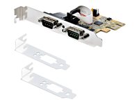 StarTech.com 2-Port PCI Express Serial Card, Dual Port PCIe to RS232 (DB9) Serial Interface Card, 16C1050 UART, Standard or Low Profile Brackets, COM Retention, For Windows & Linux - PCIe to Dual DB9 Card (21050-PC-SERIAL-LP) Seriel adapter PCI Express 2.