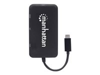 Manhattan USB-C Dock/Hub, Ports (x4): DisplayPort, DVI-I, HDMI or VGA, Note: Only One Port can be used at a time, External Po
