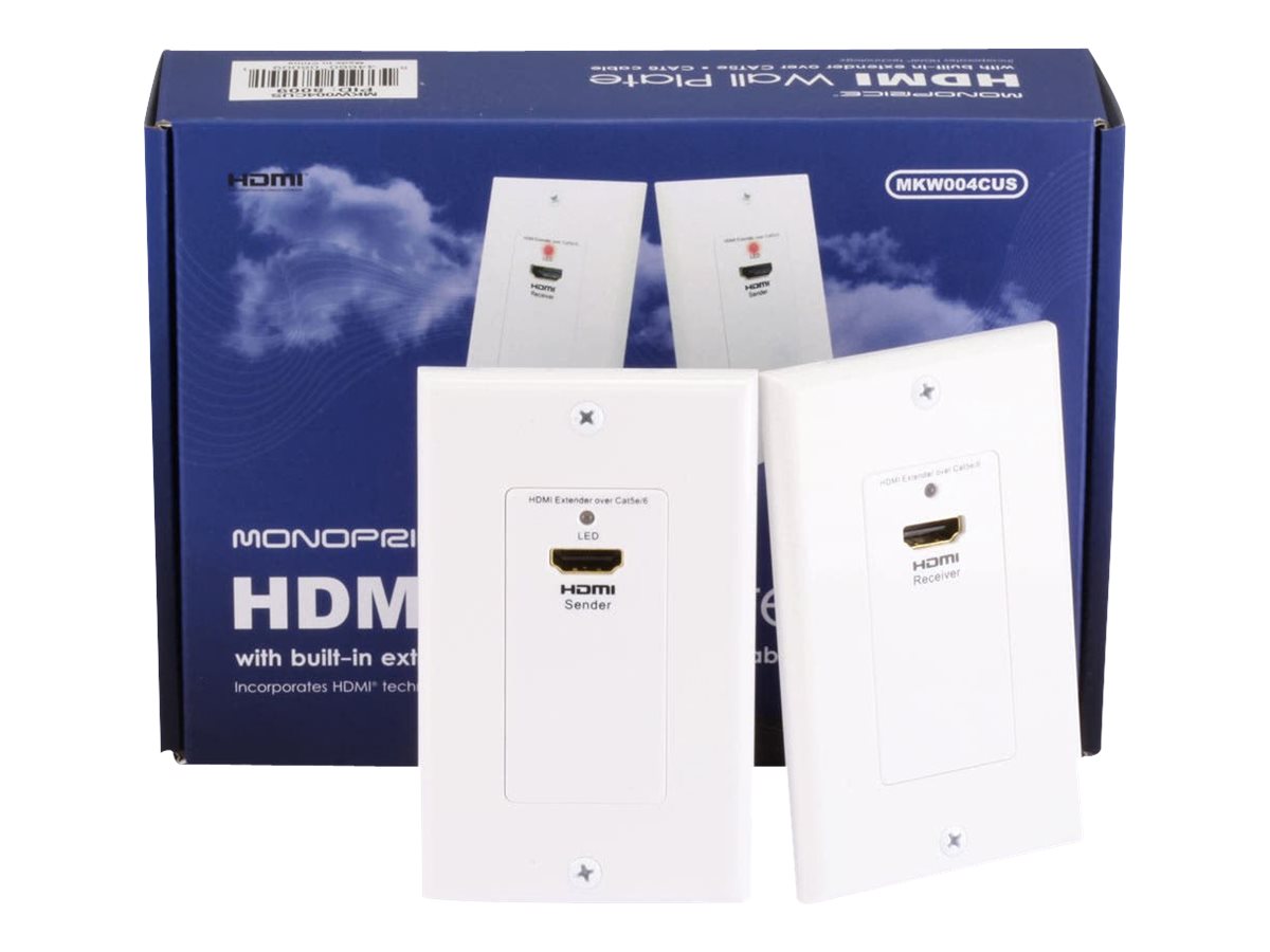 Monoprice MKW004CUS HDMI Over Cat5e / Cat6 Extender Wall Plate