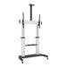 Manhattan TV & Monitor Mount, Trolley Stand, 1 screen, Screen Sizes: 60-100", Silver/Black, VESA 200x200 to 800x600mm, Max 100kg, Height adjustable 1200 to 1685mm, Camera and AV shelves, Aluminium, LFD, Lifetime Warranty - Image 3: Left-angle