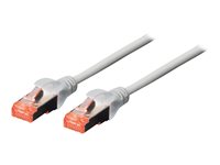 DIGITUS Professional CAT 6 Kabel med afskærmning med folie og kobberfletning (SFTP 20m Patchkabel Grå