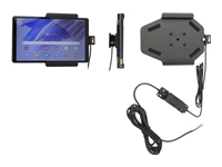 Brodit - Car charging holder - active, for fixed installation - 18 Watt - 3 A - QC 3.0 - 2 output connectors (USB, USB Type A) - black - for Samsung Galaxy Tab A7 Lite