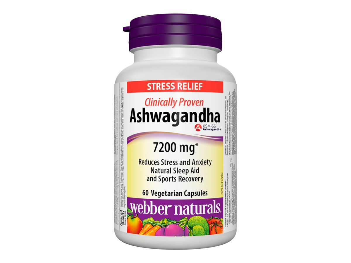 Webber Naturals Stress Relief Ashwagandha Capsules - 7200mg - 60's