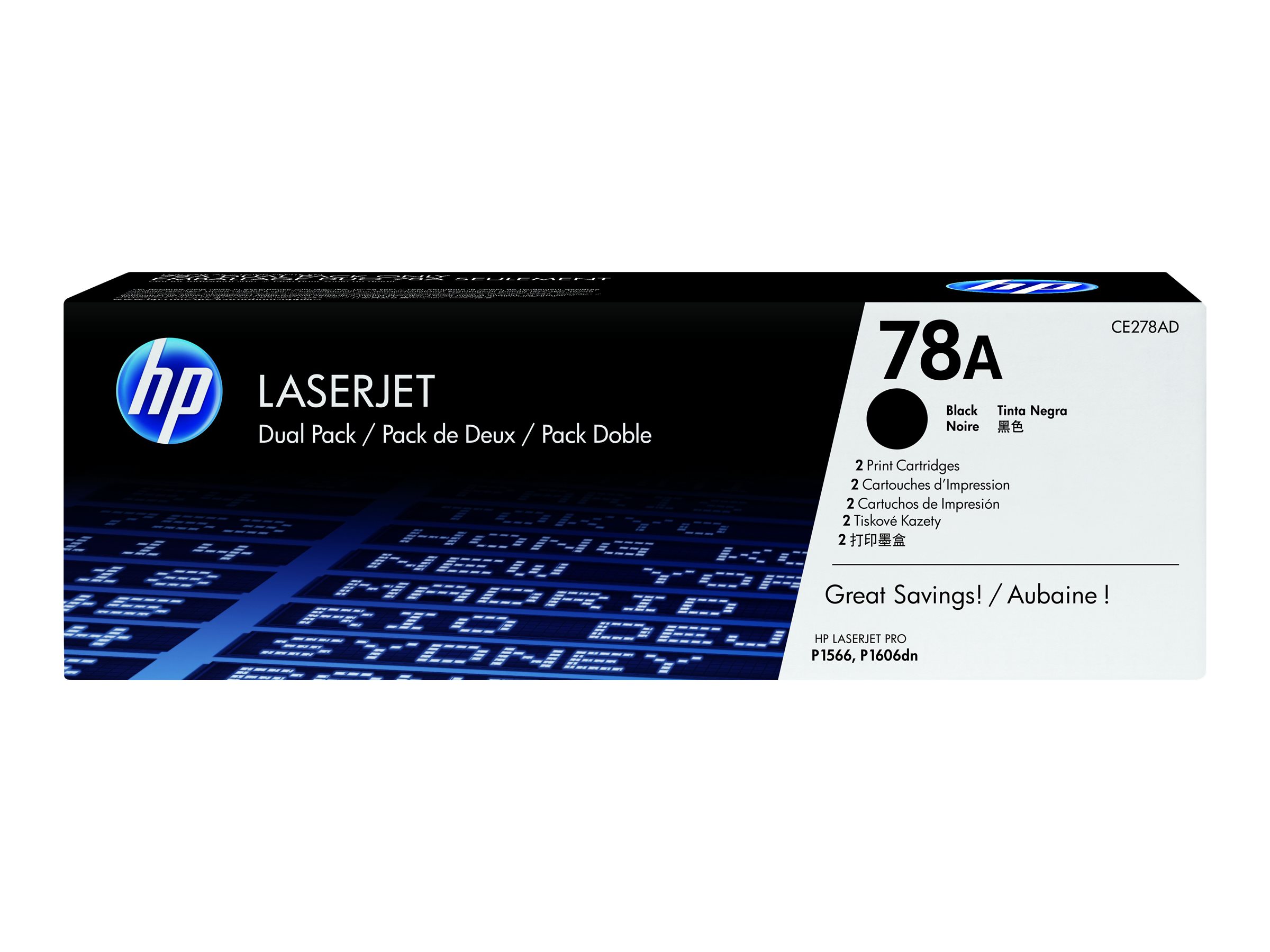 Hp 78a 2 Pack Black Original Laserjet Toner Cartridge Ce278ad Hp 78a 2 Pack Black Original Laserjet Toner Cartridge Ce278ad