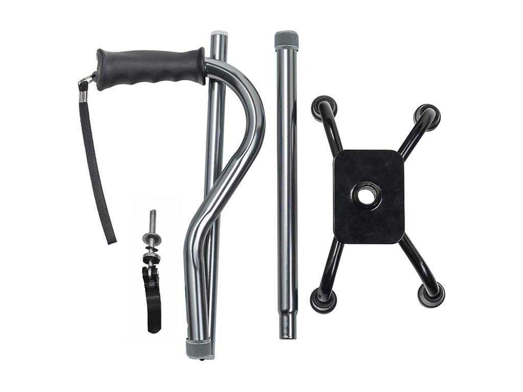 Drive Quad Cane - Charcoal