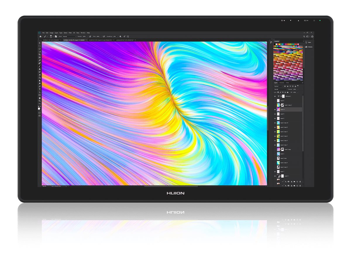 Huion Kamvas 24 Plus digitiser USB-C dark Product shot Front 79800