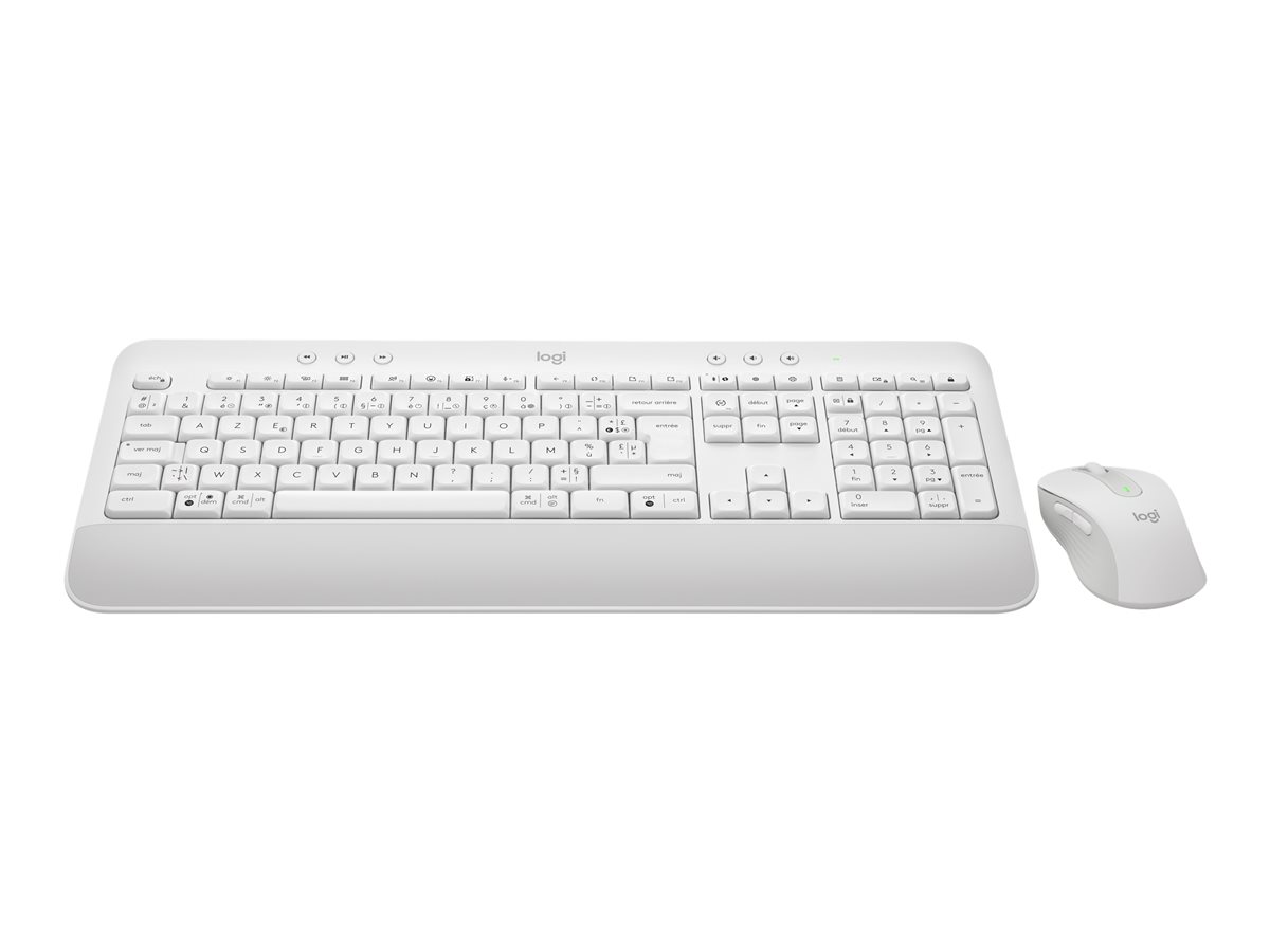 Logitech Signature MK650 Combo for Business - klávesnice a sada myši - AZERTY - francouzská - bělavá Vstupní zařízení