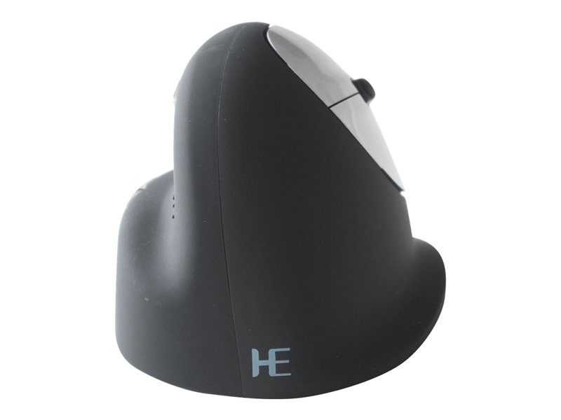 R-Go HE Mouse Souris ergonomique, Moyen (165-195mm), droitier, sans fil -  souris - 2.4 GHz - noir / argent (RGOHEWL)