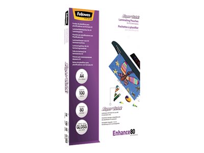 FELLOWES SUPERQUICK LAM POUCH 80MIC A4