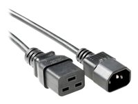 MicroConnect Strøm IEC 60320 C19 Strøm IEC 60320 C14 Sort 2m Forlængerkabel til strøm