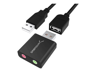 Sabrent - USB-A to headphone jack adapter