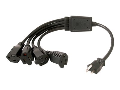 C2G 18in 1-to-4 Power Cord Splitter