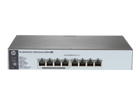 HPE 1820-8G - Switch - Managed - 4 x 10/100/1000 (PoE+) + 4 x 10/100/1000 - desktop, rack-mountable, wall-mountable - PoE+ (65 W)