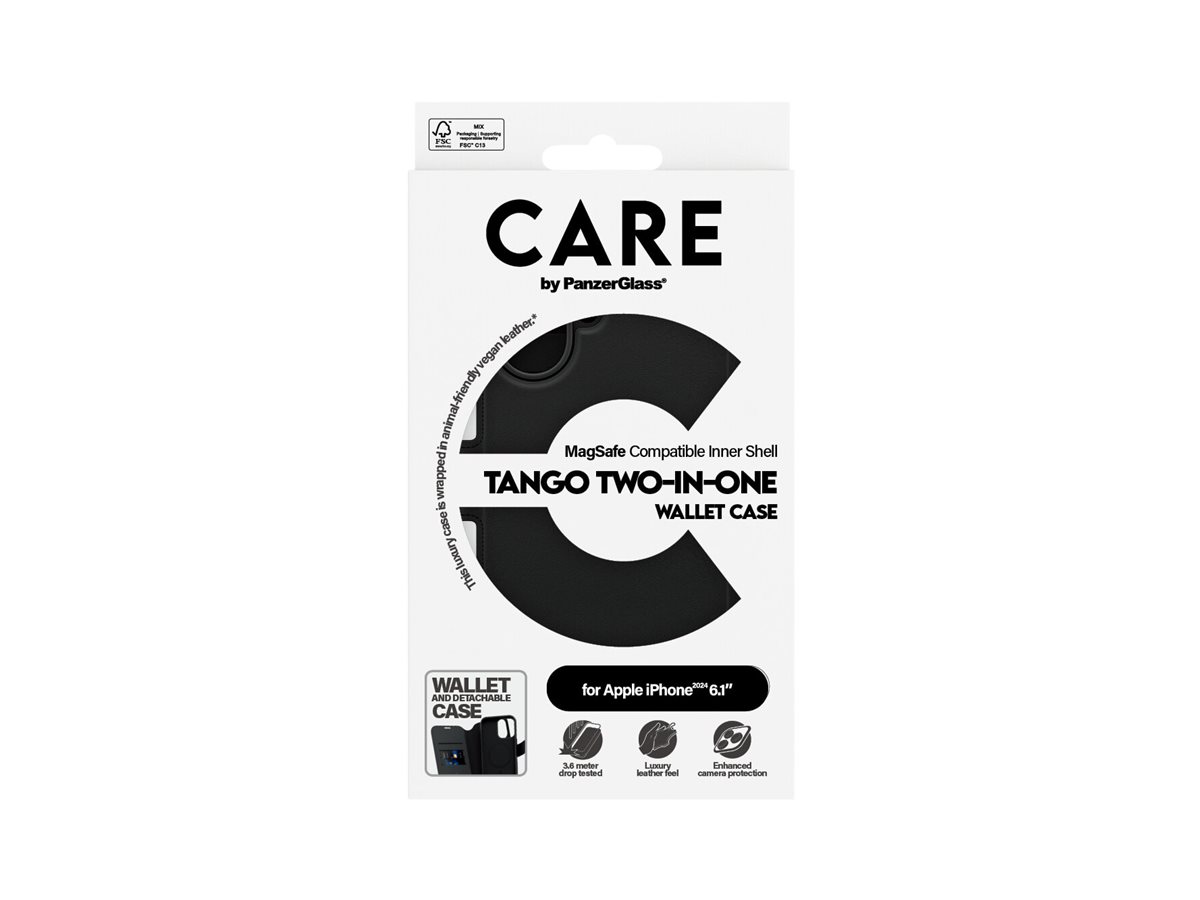 PanzerGlass CARE pouzdro Apple iPhone 16 MagSafe Wallet 2v1 černý – foto 4