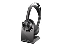 Poly Voyager Focus 2 UC - Headset - on-ear - Bluetooth - wireless, wired - active noise cancelling - USB-A - with charging stand