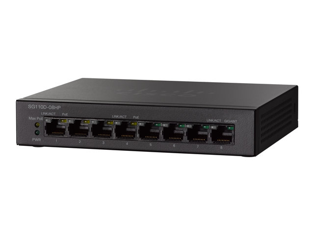 CISCO SG110D-08HP 8-Port PoE Gigabit