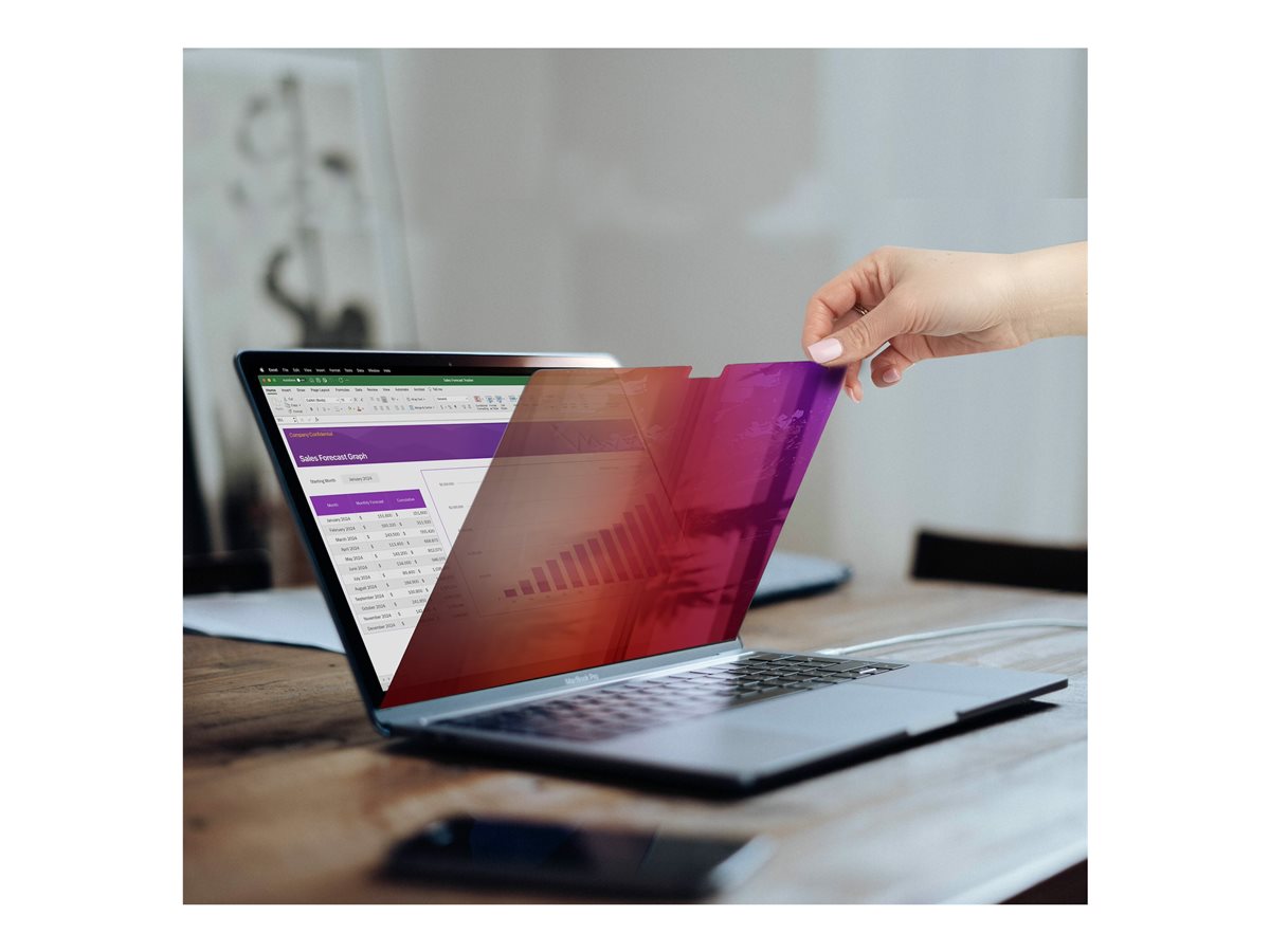 StarTech.com 16-inch MacBook Pro 21/23 Privacy Screen, Gold Filter w/Enhanced Privacy, Computer Security Shield, Double-Sided Screen Protector, +/- 30 Deg. - filtr pro zvýšení soukromí k notebooku (horizontální) – foto 5