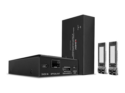 300m Fibre Optic DisplayPort 1.2 & USB KVM Extende