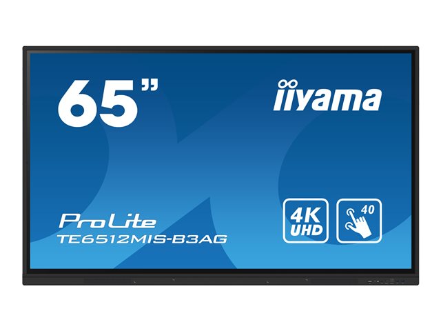Iiyama Prolite Te6512mis B3ag 65 Class 645 Viewable Led Backlit Lcd Display 4k For Digital Signage Interactive Communication