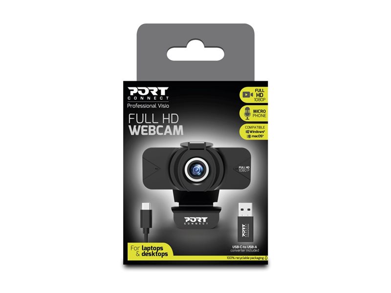 PORT DESIGNS Webcam HD 1080